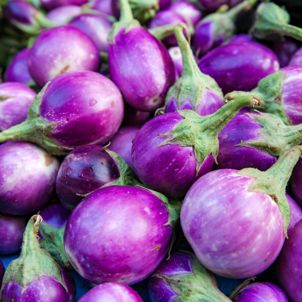 57 Brinjal Purple (Round) - बैंगन (बैंगनी गोल) - Image 1